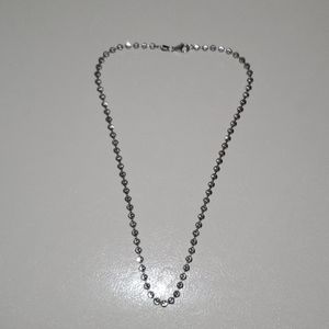 16" 925 Sterling silver moon bead necklace